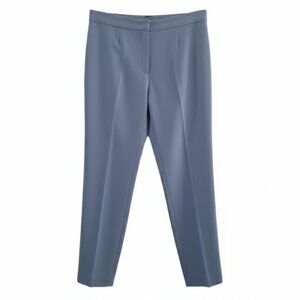 Escada Dress Pants Side Detail Ankle Stretch Light Blue Straight Womans Size 34
